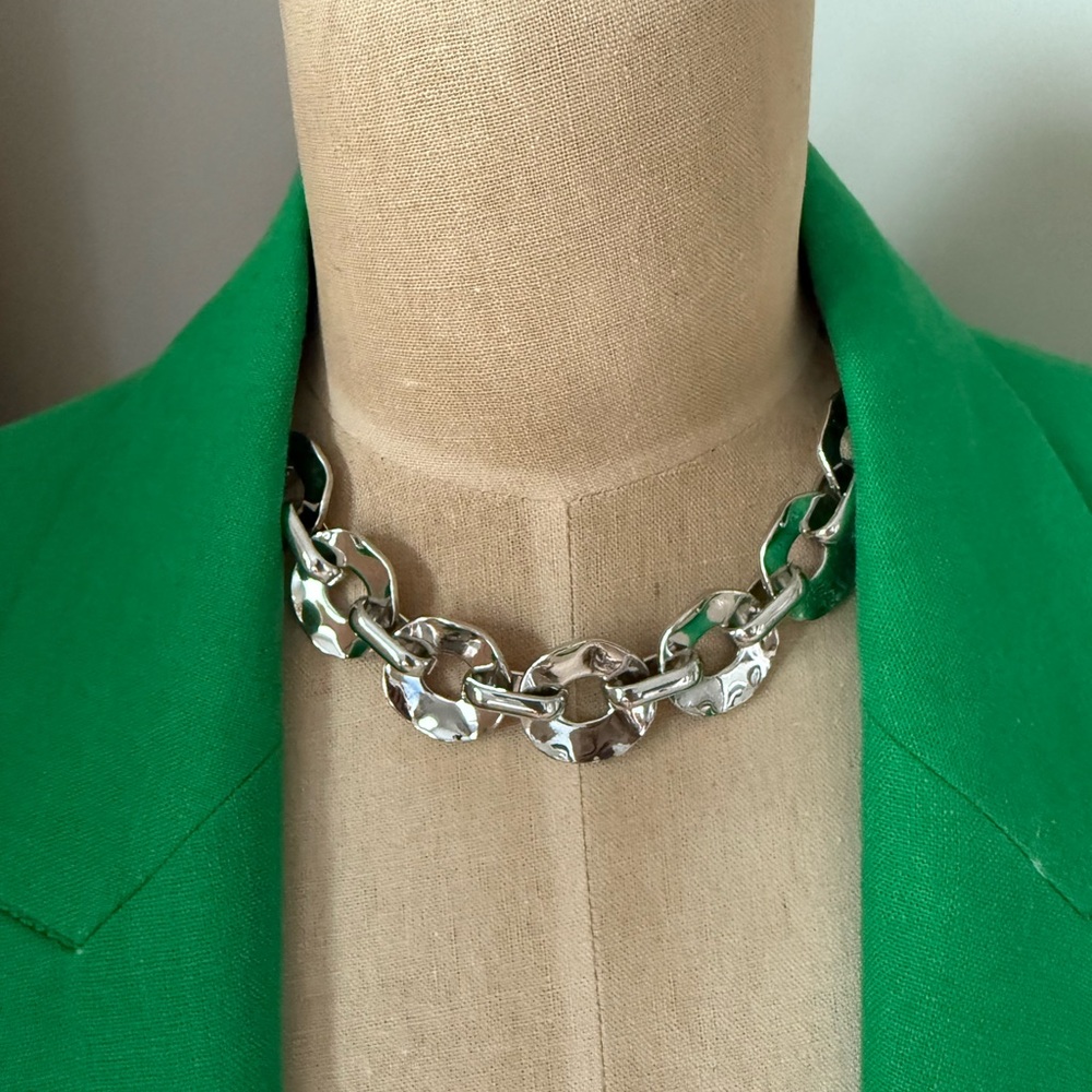 D&X London Costume Silver Chain Link Necklace 18”
